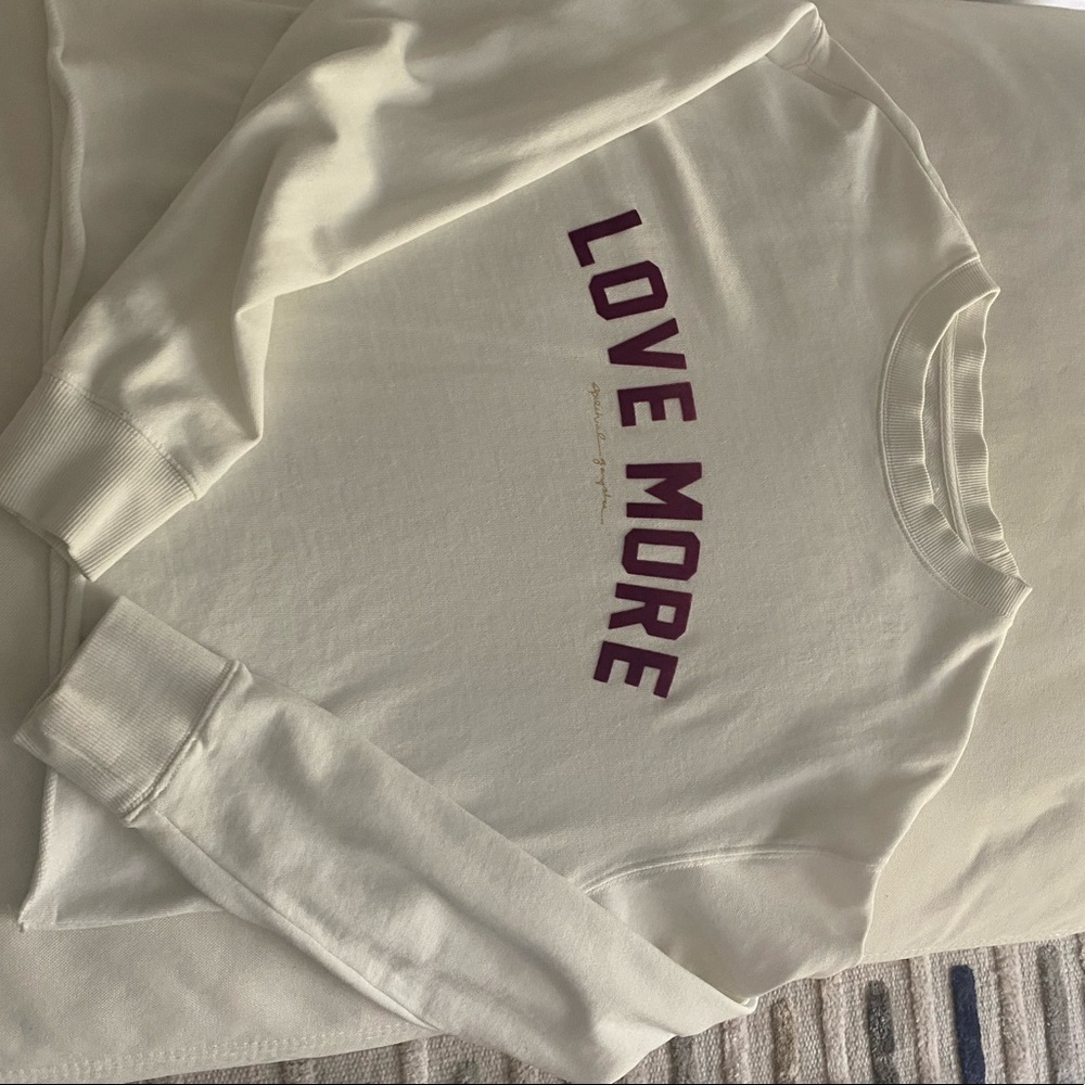 Spiritual gangster white sweatshirt- love more